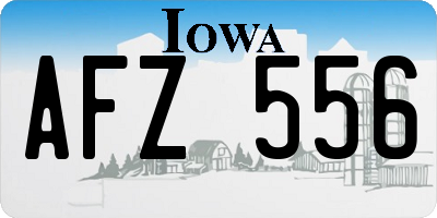 IA license plate AFZ556