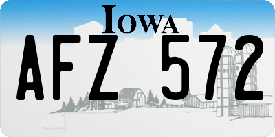IA license plate AFZ572