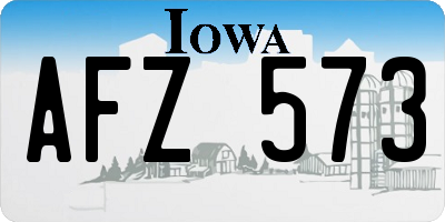 IA license plate AFZ573