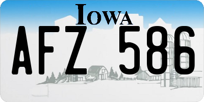 IA license plate AFZ586