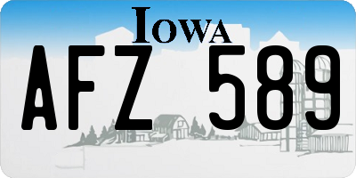 IA license plate AFZ589