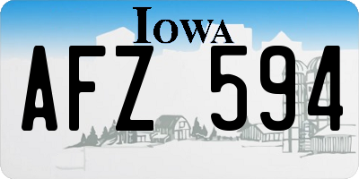 IA license plate AFZ594