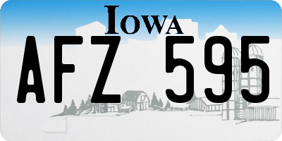 IA license plate AFZ595
