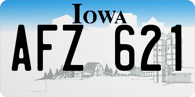 IA license plate AFZ621