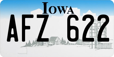 IA license plate AFZ622