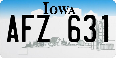 IA license plate AFZ631