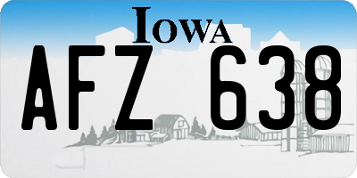 IA license plate AFZ638