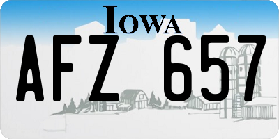 IA license plate AFZ657