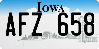 IA license plate AFZ658