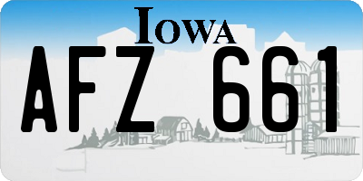 IA license plate AFZ661