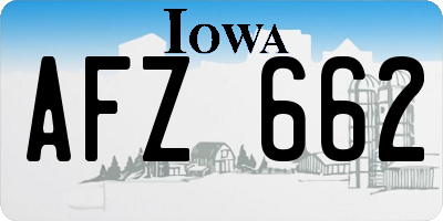 IA license plate AFZ662