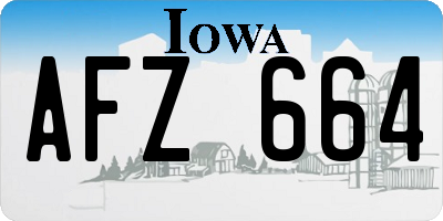 IA license plate AFZ664