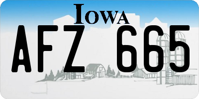 IA license plate AFZ665