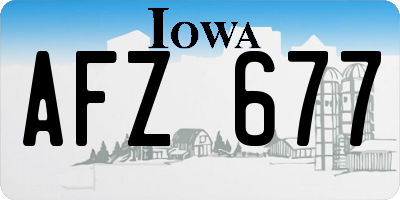 IA license plate AFZ677