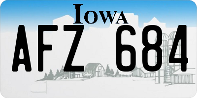 IA license plate AFZ684