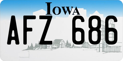 IA license plate AFZ686