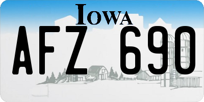 IA license plate AFZ690
