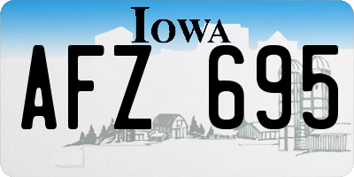 IA license plate AFZ695