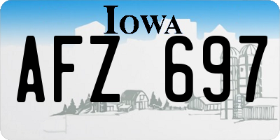 IA license plate AFZ697