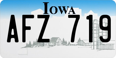 IA license plate AFZ719
