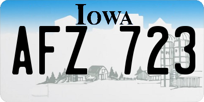 IA license plate AFZ723