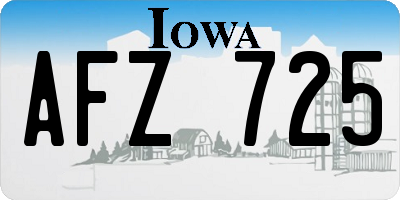 IA license plate AFZ725