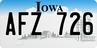 IA license plate AFZ726