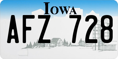 IA license plate AFZ728