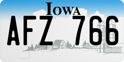 IA license plate AFZ766