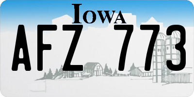 IA license plate AFZ773