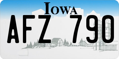 IA license plate AFZ790