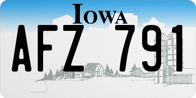 IA license plate AFZ791