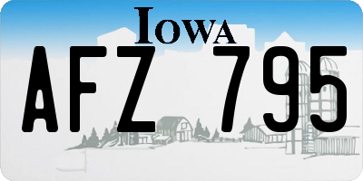 IA license plate AFZ795
