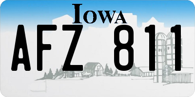 IA license plate AFZ811