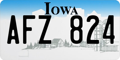 IA license plate AFZ824