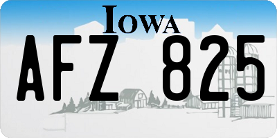 IA license plate AFZ825