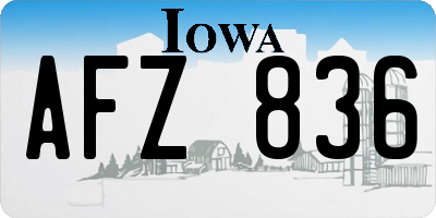 IA license plate AFZ836