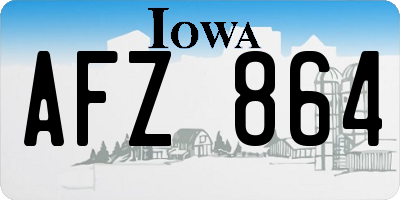 IA license plate AFZ864