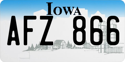 IA license plate AFZ866