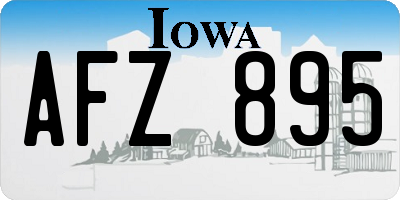 IA license plate AFZ895