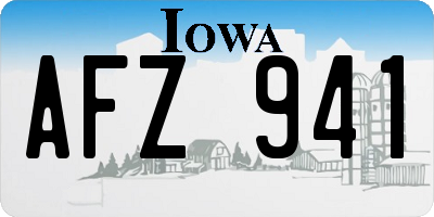 IA license plate AFZ941
