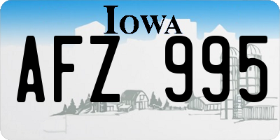 IA license plate AFZ995