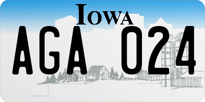 IA license plate AGA024