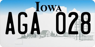 IA license plate AGA028