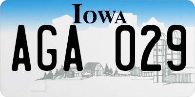 IA license plate AGA029