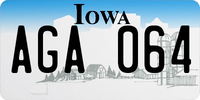 IA license plate AGA064