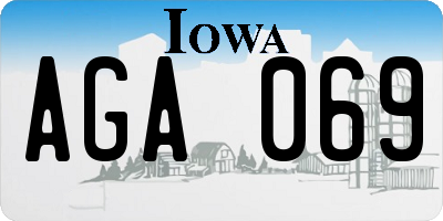 IA license plate AGA069