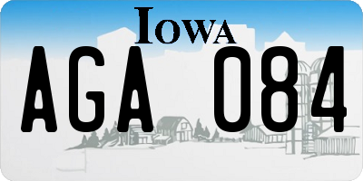 IA license plate AGA084
