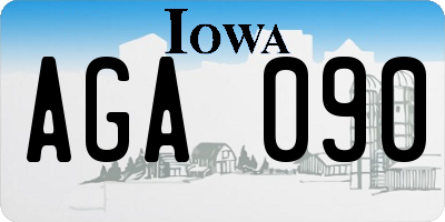 IA license plate AGA090