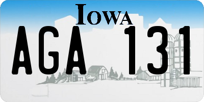 IA license plate AGA131